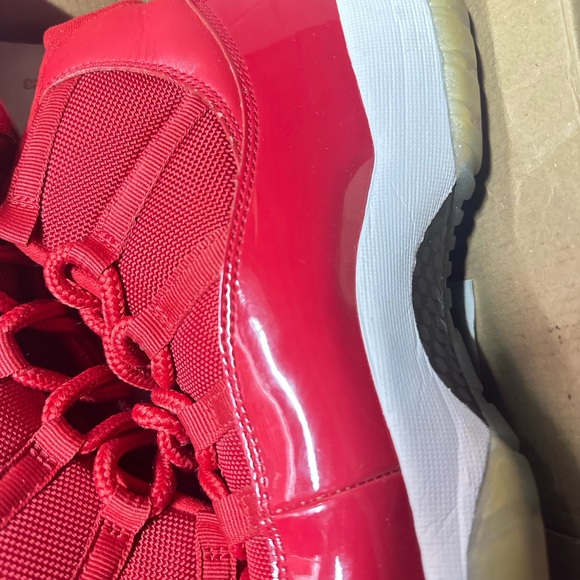 Red Air Jordan 1 Low Sneakers - Picture 3 of 6